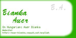 bianka auer business card